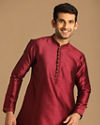 Crisp Wine Kurta Pajama